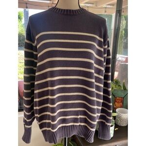 Brandy Melville Crew Neck Purple & White Sweater one size